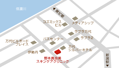 野本真由美スキンケアクリニック周辺地図