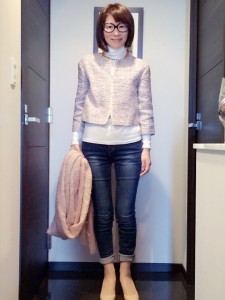 1デニム×めがね